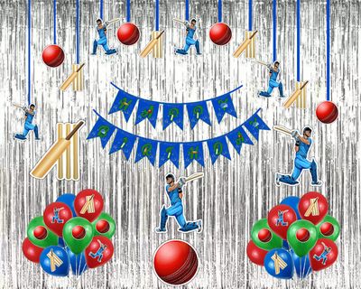 Cricket Theme - Combo Kit 47Pcs Silver (Non Personalized)