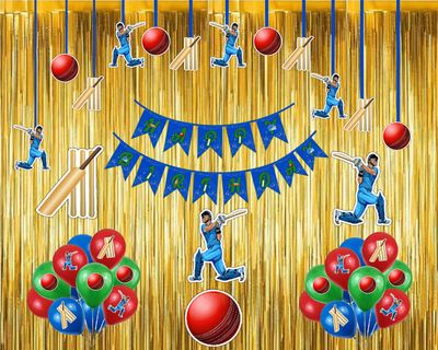 Cricket Theme - Combo Kit 47Pcs Gold (Non Personalized)