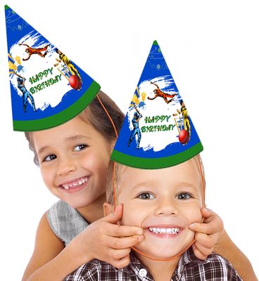 Cricket Party Caps / Hats (10 Pcs) - Non Personalized