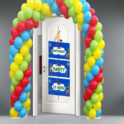 Cricket Theme Door / Welcome Banner (3ft) - (non customizable product)