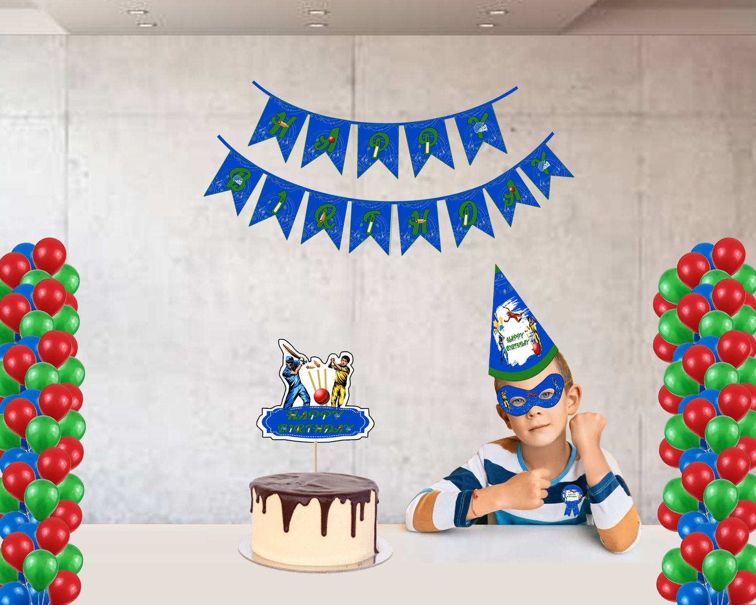 Cricket Theme - Combo Kit 25Pcs (Non Personalized)