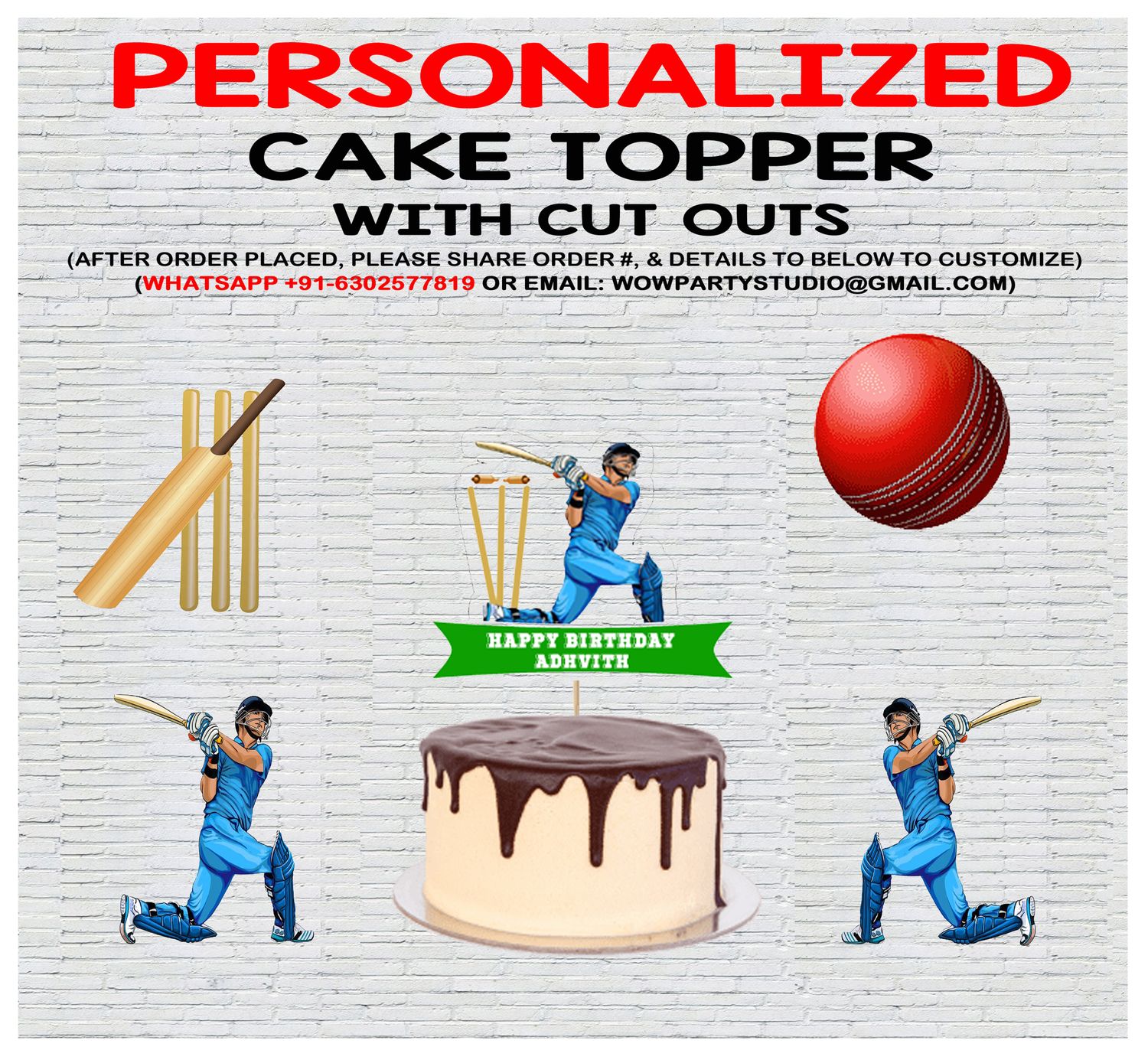 Cricket- Cake Topper Combo