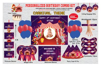 Carnival - Birthday Party Combo Kit 100Pcs