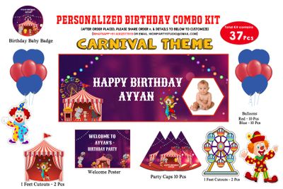 Carnival Theme - Combo Kit 37Pcs With Kids Picture