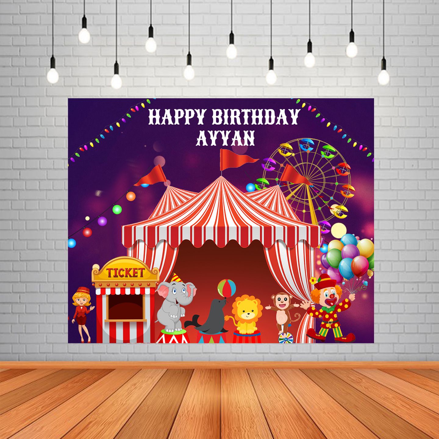 Carnival Backdrop / Background Banner (4ft x 5ft)