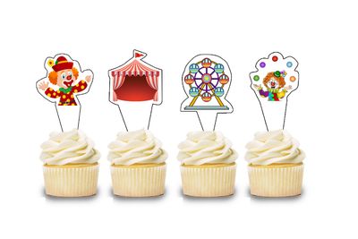 Carnival Theme Cupcake Shape Topper (20 Pcs)
