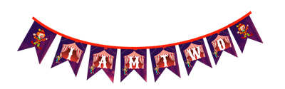 Carnival I am Two Bunting Banner
