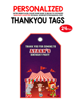Carnival Thank you Tags (24 Pcs)