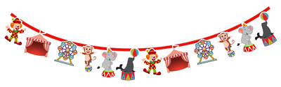 Carnival Characters Bunting Banner
