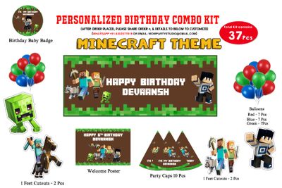 Minecraft Theme - Combo Kit 37Pcs