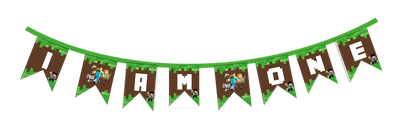 Minecraft I am One Bunting Banner