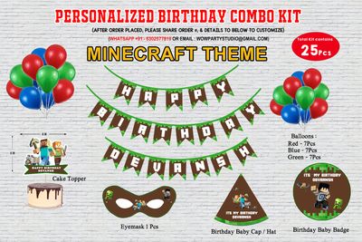 Minecraft Theme - Combo Kit 25Pcs