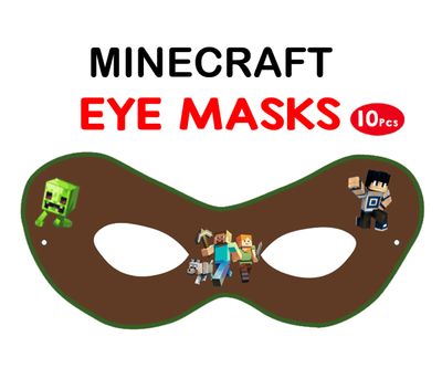 Minecraft Theme Eyemasks (10 Pcs)