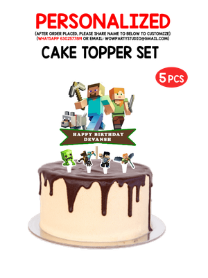 Minecraft - Cake Topper Set 5Pcs
