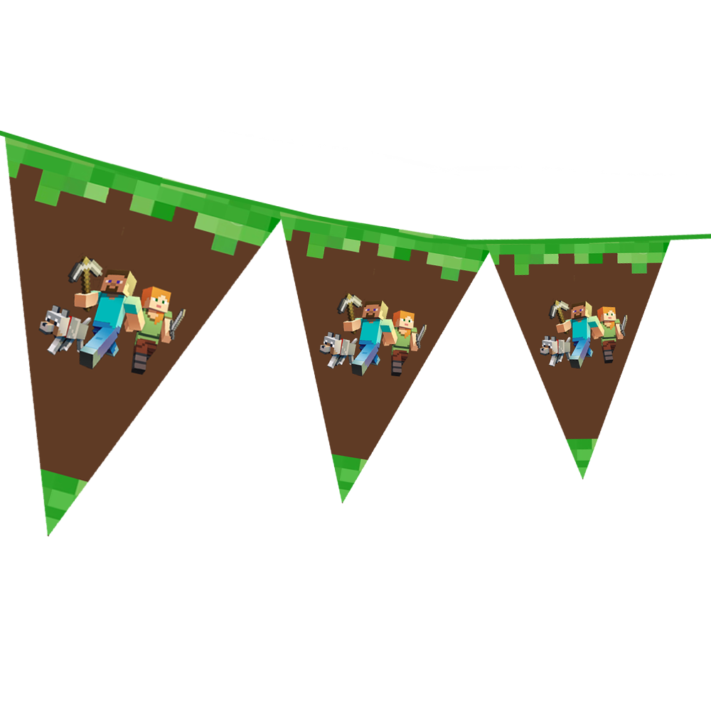 Minecraft - pennant / Flag Bunting Banner (10ft)