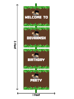 Minecraft - Door / Welcome Banner (3ft)