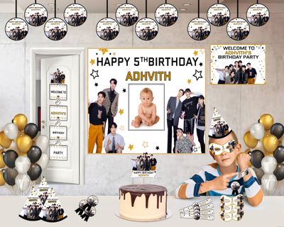 BTS Theme - Birthday Party Combo Kit-100Pcs