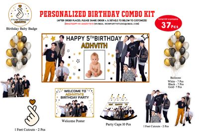 BTS Theme - Combo Kit 37Pcs With Kids Picture