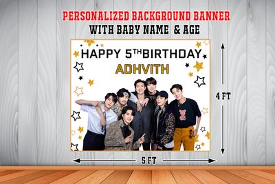 BTS Backdrop / Background Banner (4ft x 5ft)