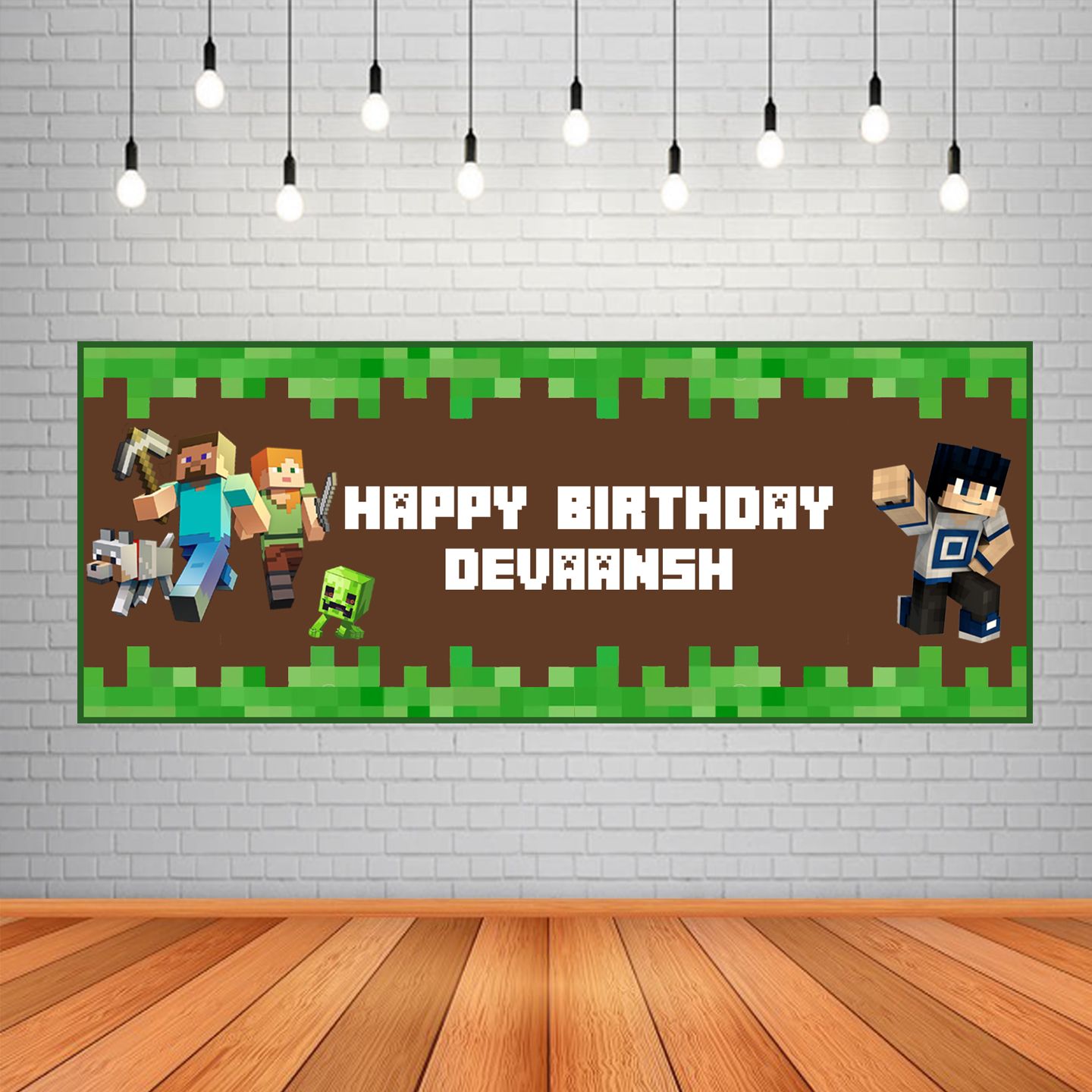 Minecraft Backdrop / Background Banner (2ft x 5ft)