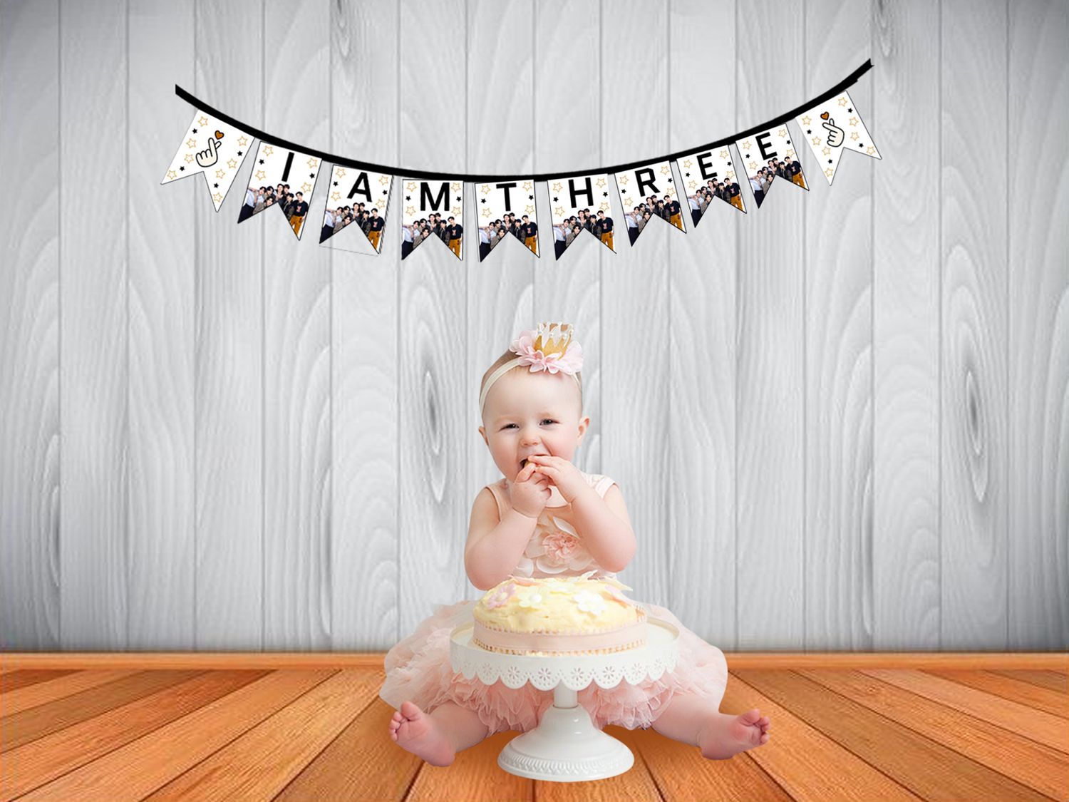 BTS I am Three Bunting Banner
