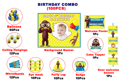 George - Birthday Party Combo Kit 100Pcs