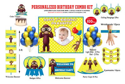 George - Birthday Party Combo Kit 100Pcs