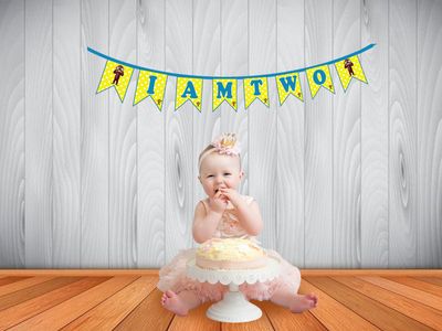 George I am Two Bunting Banner