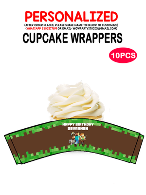 Minecraft CupCake Wrappers (10Pcs)