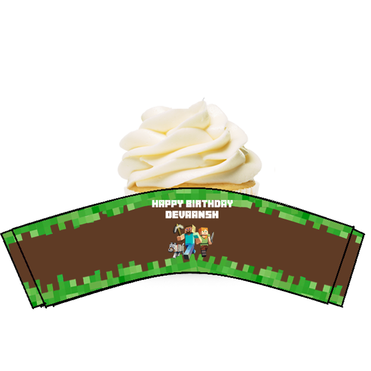 Minecraft CupCake Wrappers (10Pcs)