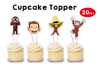 George Theme Cupcake Shape Topper (20 Pcs)