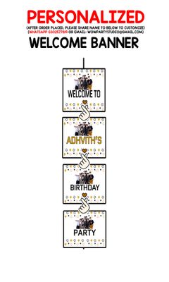 BTS - Personalised Door / Welcome Banner (5ft)
