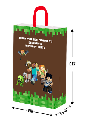 Minecraft Theme Gift Bag Medium (10 Pcs)