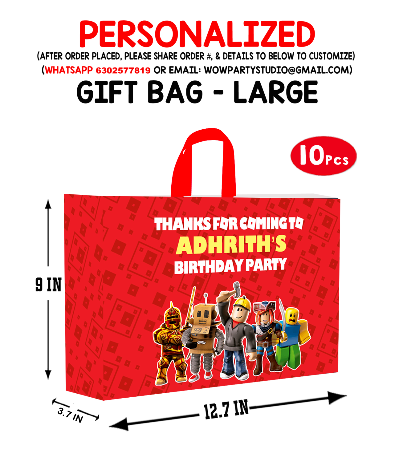 ROBLOX LARGE BAGS 10PCS
