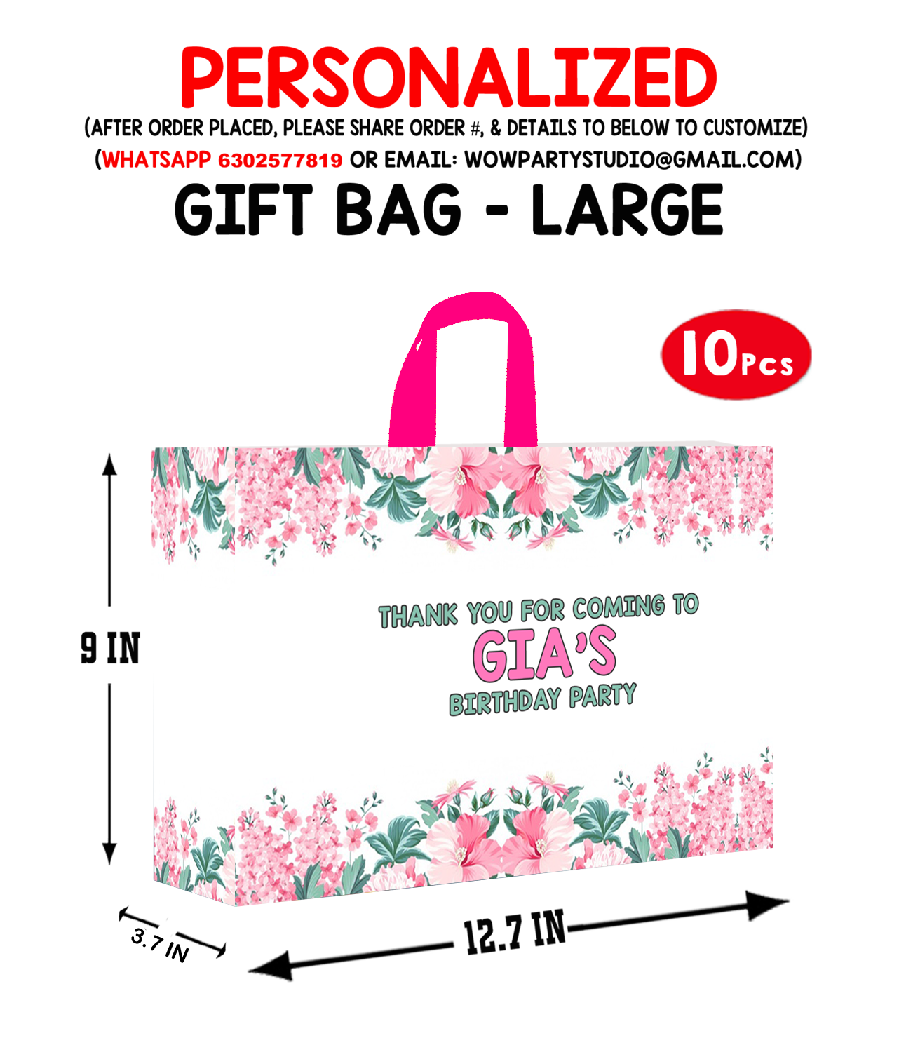 Floral theme bags_Large(10pcs)