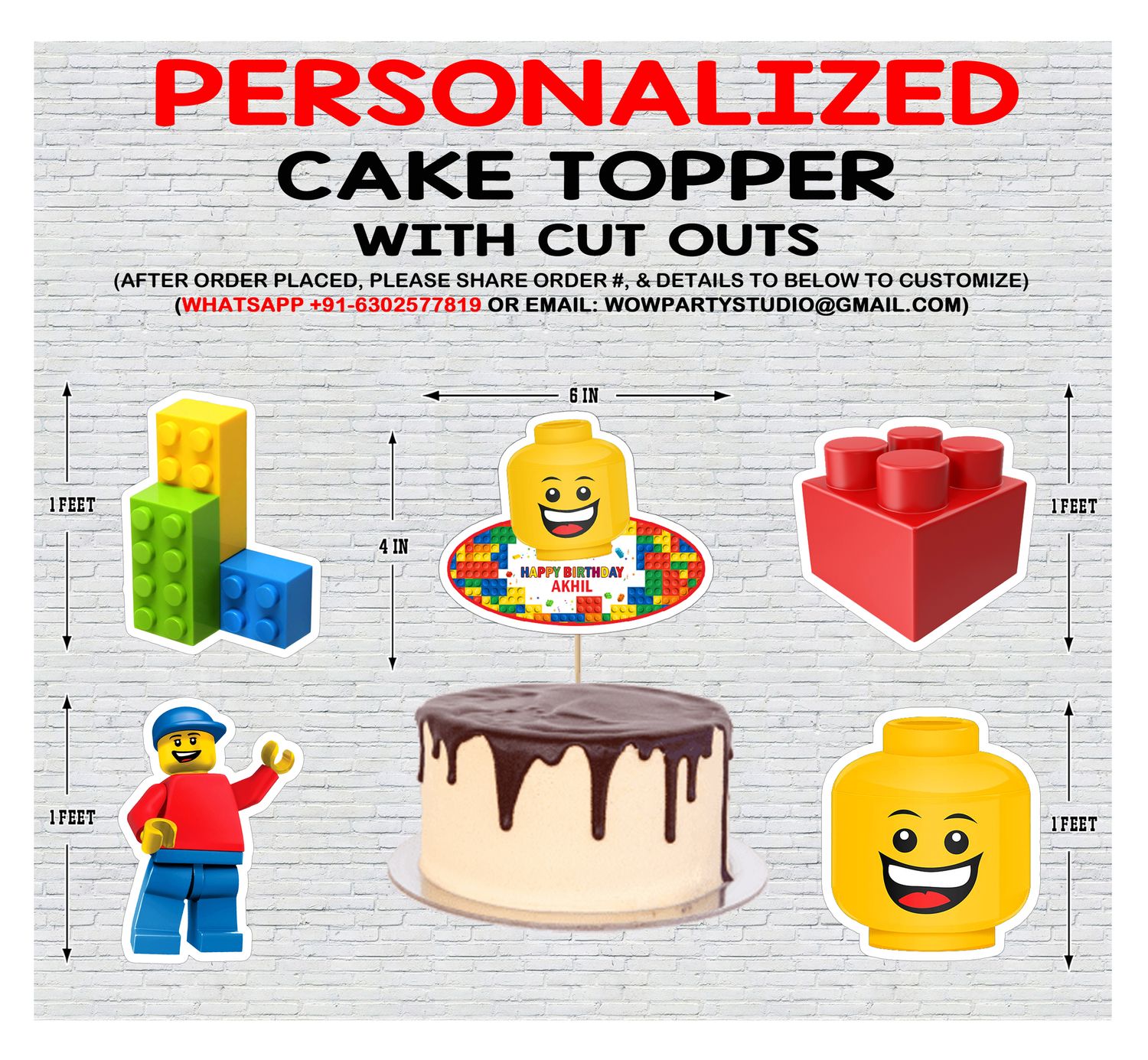 Lego Theme - Cake Topper Combo