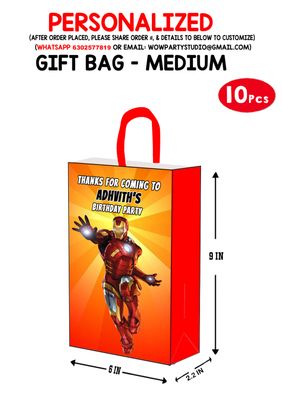 Ironman Theme Gift Bag Medium (10 Pcs)