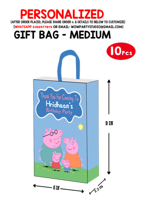 Peppa Pig Theme - Gift Bag Medium (10 Pcs)
