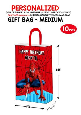 Spiderman  Theme - Gift Bag Medium (10 Pcs)
