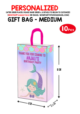 Mermaid Theme Gift Bag Medium (10 Pcs)