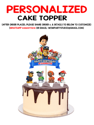 Paw Patrol - Cake Topper Set 5Pcs