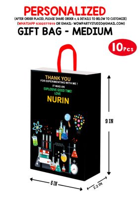 Science Theme Gift Bags - Medium (10 Pcs)
