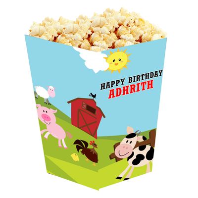 Farm Animals- Popcorn Boxes (10 Pcs)