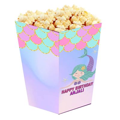 Mermaid - Popcorn Boxes (10 Pcs)