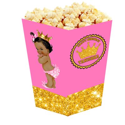 Royal Princess Pink Popcorn Boxes (10 Pcs)