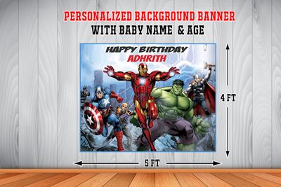 Avengers Backdrop / Background Banner (4ft x 5ft)