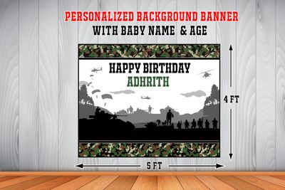 Military Backdrop / Background Banner (4ft x 5ft)