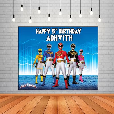 Power Rangers Backdrop / Background Banner (4ft x 5ft) #2