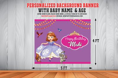 Sofia Backdrop / Background Banner (4ft x 5ft)