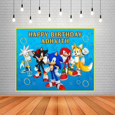 Sonic Theme Backdrop / Background Banner (4ft x 5ft)